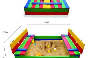Детская песочница размер 200х200см (крупная), Киев