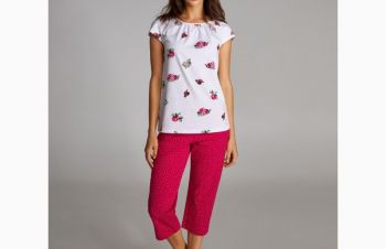 Комплект женской пижамы с рисунком (футболка и бриджи) (арт. LNP 314/001), Кривой Рог