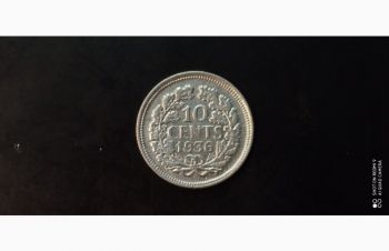 10 центов 1936г. Нидерланды. Серебро, Бровары