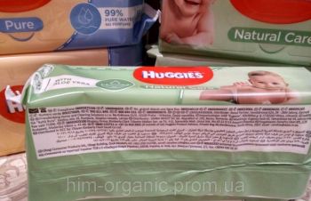 Влажные салфетки Huggies Natural Care 56 штук, Харьков