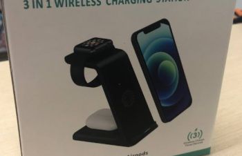 Беспроводная зарядка 3 в 1 Wireless Charging Station T3 15W Дистанция сенсора: 20-50 мм, Житомир