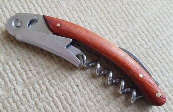 Нож-открывалка, штопор, складной, деревянные накладки, Кривой Рог