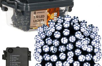 Гирлянда на батарейках Springos 9 м 120 LED CL0175 Cold White, Киев