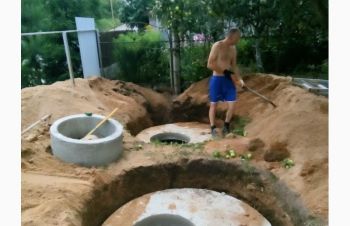 Выкопать канализацию, выгребную яму, монтаж септика, Киевская обл.