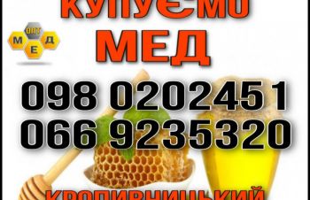 Выгодно покупаем МЕД от 300кг. Работаем честно и стабильно, Кропивницкий