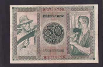 50 марок. 1920г. А 2718798. Германия. Редкая, Бровары