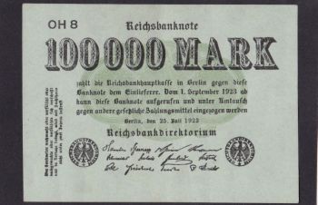 100 000 марок 1923г. ОН-8. Германия, Бровары