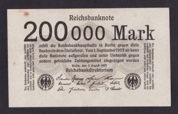 200 000 марок 1923г. Германия, Бровары