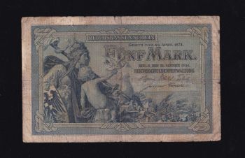 5 марок 1904г. R 443000. Германия, Бровары