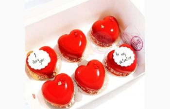 Муссовые сердца десерты Киев подарок на 14 февраля день влюбленных