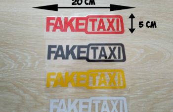 Наклейка на авто FakeTaxi Красная, Черная, Белая, Желтая светоотражающая, Борисполь