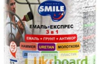 Эмаль-экспресс SMILE Молотковая краска по металлу,  дереву,  пластику,  бетону, Запорожье