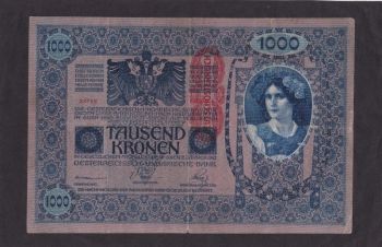 1000 крон 1902г. (33768) 1-выпуск. DEUTSCHOSTERREICH. Австро &mdash; Венгрия, Бровары