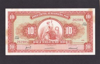 10 солей 1968г. 262981. Перу, Бровары