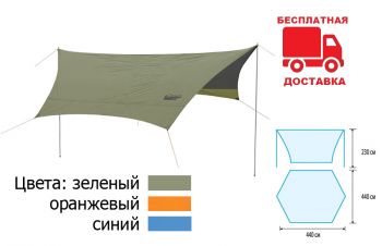 Тент со стойками Tramp Lite green/orange/blue ТLT-034/ТLT-011/ТLT-036, Днепр