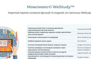 WeStudyTM Online &mdash; Вітчизняна платформа для онлайн шкіл та курсів, Киев