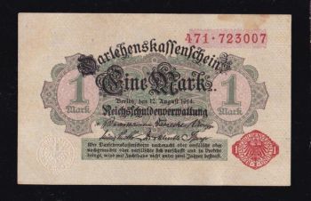 1 марка 1914г. 471 &mdash; 723007. Германия, Бровары