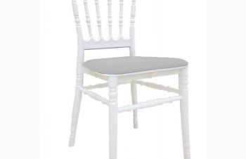 Банкетный стул Донна, белый, штабелируемый, с мягкой подушкой, Днепр