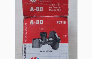 Кран шаровый угловой ARCO 1/2х1/2 A-80 приборный с накладкой Испания, Киев