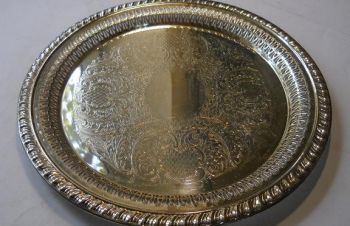 Винтажный мельхиоровый поднос от Leonard Silverplate, Болград