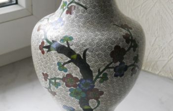 Китайская ваза клуазоне (перегородчатая эмаль) сакура, Болград