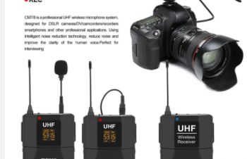Беспроводная UHF радиосистема 2 передатчика 30 каналов до 50м функция аудиомонитора, Днепр
