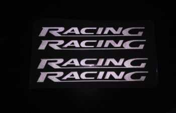 Наклейки на ручки Racing Белая светоотражающая 4 шт, Борисполь