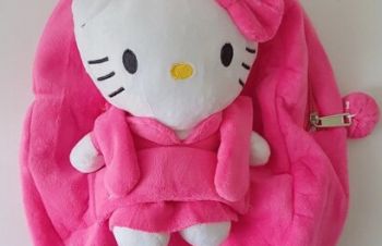 Рюкзак детский, Hello Kitty, с семной игрушкой стильный модный яркий надежный, Одесса