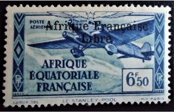 Франция &mdash; колонии 1940 -1941 Airmail &mdash; Airplanes Stamps of 1937 Overprinted &laquo;Afrique Franc, Бровары