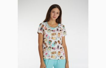 Женская хлопковая пижама &laquo;Coctail&raquo; (футболка+шорты) (арт. LPK 2370/04/01), Кривой Рог