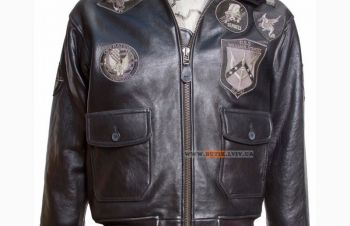 Шкіряна куртка Top Gun Offical Signature Series Jacket (чорна), Киев