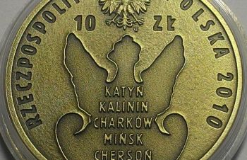 Польша. 10 злотых 2010 год, серебро 925, 70 лет катынского расстрела, Ковель