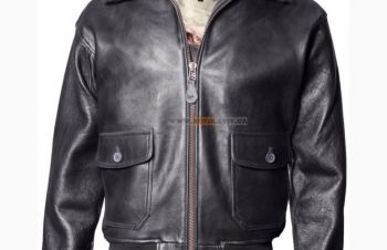 Шкіряна куртка Offical Top Gun Military G-1 Jacket (чорна), Киев