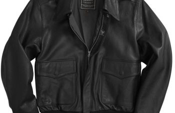 Шкіряна льотна куртка A-2 Goatskin Leather Jacket Alpha Industries (чорна), Полтава