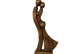 Скульптура жінки з чоловіком 24 см, Статуетки дерев'яні, оригінальний подарунок, подарунки, Львов