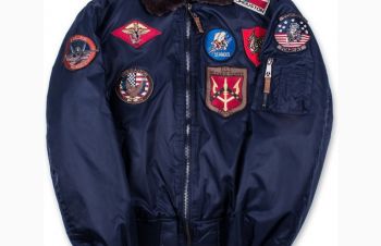 Top Gun Official B-15 Flight Bomber Jacket with Patches (синій), Львов