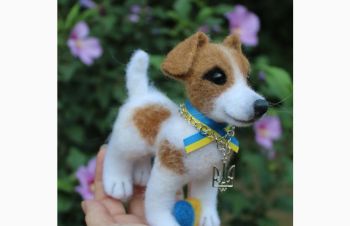 Пес Патрон іграшка валяна з вовни ручної роботи інтерєрна собака игрушка подарунок патріот, Одесса