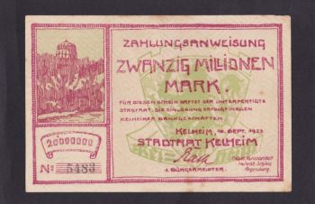 20 000 000 марок 1923 г. 5483. Германия, Бровары