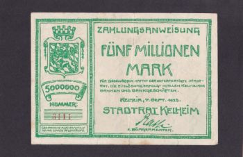 5 000 000 марок 1923 г. 3111. Германия, Бровары