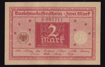 2 марки 1920г. 5 &mdash; 061711. Германия. Отличная в коллекцию, Бровары