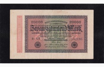 20 000 марок 1923г. R-MM. 102195. Германия, Бровары