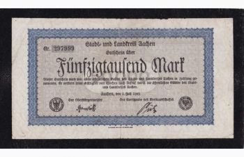 50 000 марок 1923г. 297999. Аахен. Германия, Бровары