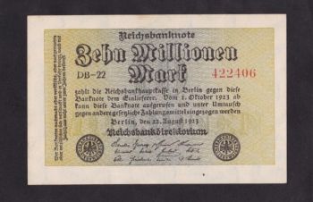 10 000 000 марок 1923г. DB-22. 422406. Германия, Бровары