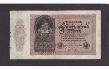 5000 марок 1922г. F 00990077. Германия, Бровары