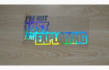 Наклейка на авто im not lost im exploring, Борисполь