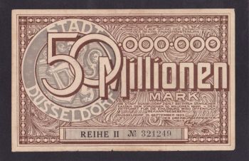 50 000 000 марок 1923г. 321249. Дюссельдорф. Германия, Бровары