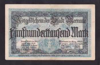 500 000 марок 1923г. 23964. Меране. Германия, Бровары