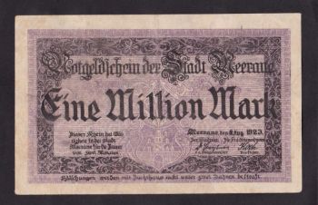 1 000 000 марок 1923г. 33378. Меране. Германия, Бровары