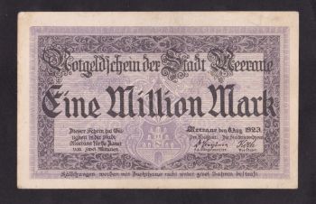 1 000 000 марок 1923г. 63507. Меране. Германия, Бровары