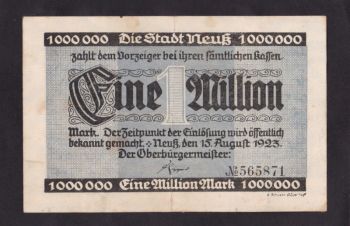 1 000 000 марок 1923г. 565871. Германия, Бровары